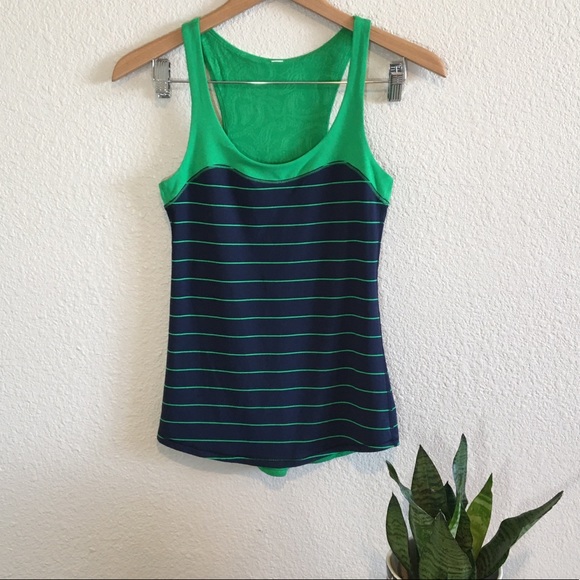 Lululemon Run First Base Green Blue Athletic Tank - Picture 4 of 8